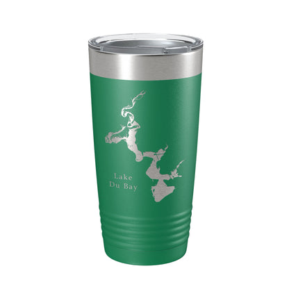 Lake Du Bay Map Tumbler Travel Mug Insulated Laser Engraved Coffee Cup Wisconsin 20 oz-9