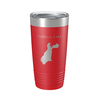 Trillium Lake Map Tumbler Travel Mug Insulated Laser Engraved Coffee Cup Oregon 20 oz-10