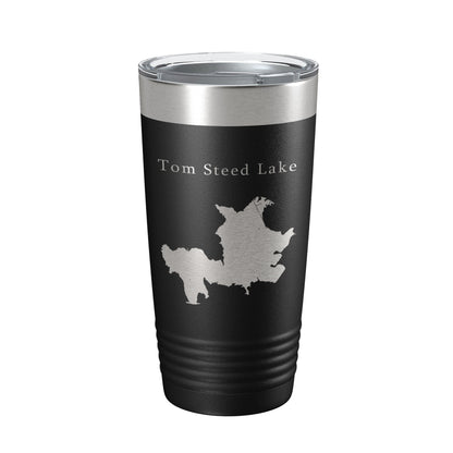 Tom Steed Lake Map Tumbler Travel Mug Insulated Laser Engraved Coffee Cup Oklahoma 20 oz-5