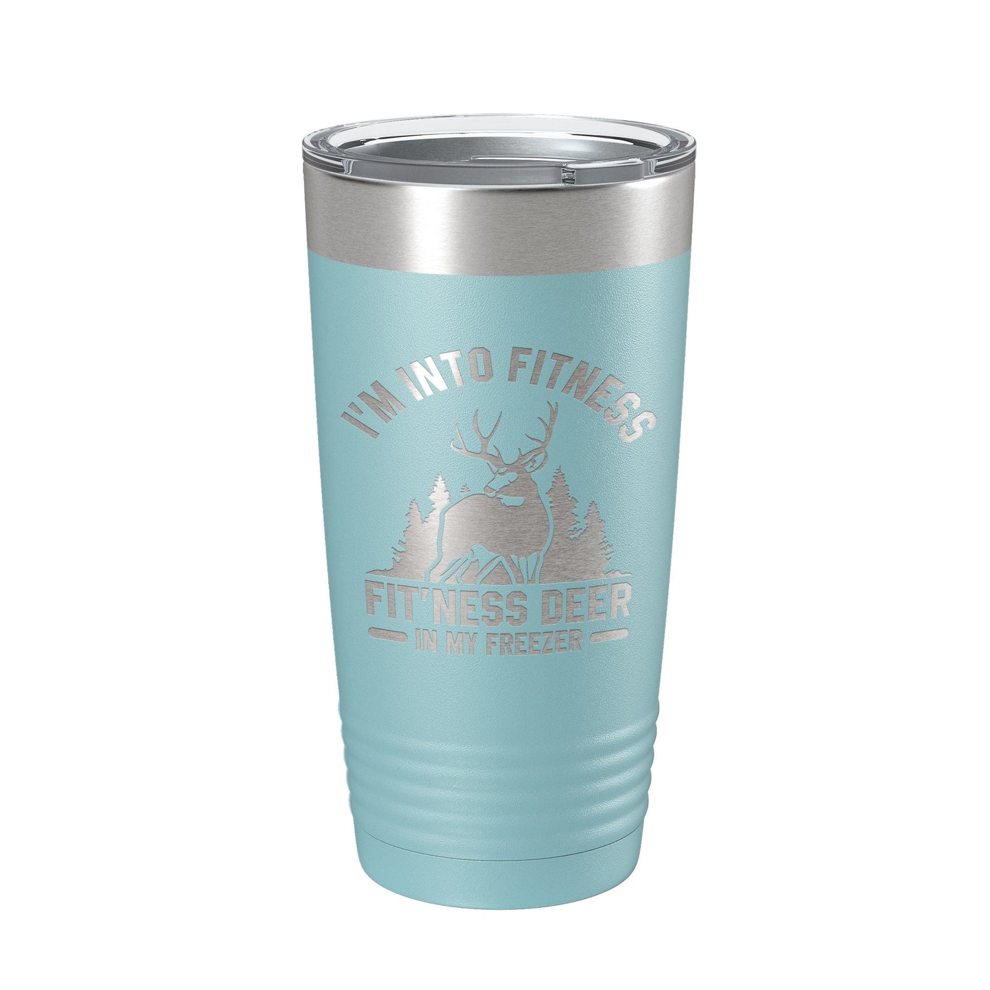 Deer Hunter Funny Tumbler Travel Mug I'm Into Fitness Fitting This Deer In My Freezer Insulated Laser Engraved Hunting Gift Coffee Cup 20 oz-13