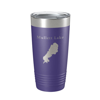 Mullett Lake Map Tumbler Travel Mug Insulated Laser Engraved Coffee Cup Michigan 20 oz-15