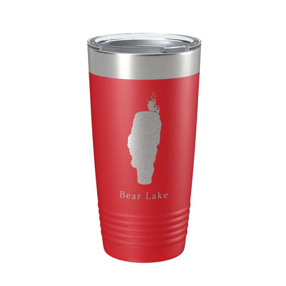 Bear & Mud Lakes Map Tumbler Travel Mug Insulated Laser Engraved Coffee Cup Idaho 20 oz-10