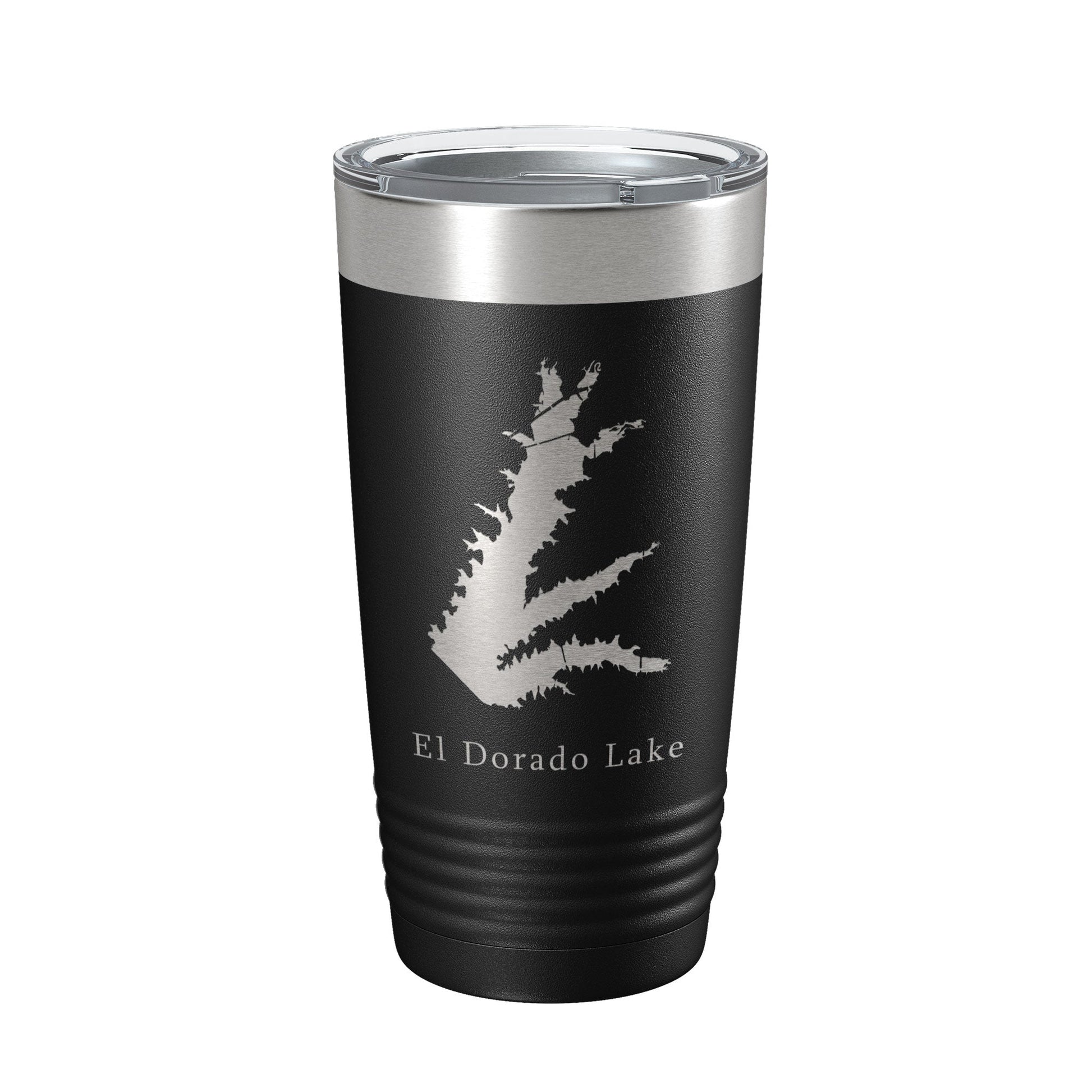 El Dorado Lake Map Tumbler Travel Mug Insulated Laser Engraved Coffee Cup Kansas 20 oz-0