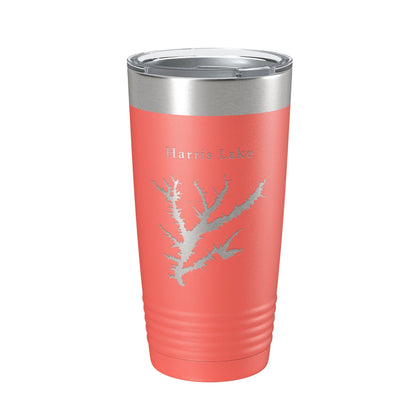 Harris Lake Shearon Map Tumbler Travel Mug Insulated Laser Engraved Coffee Cup North Carolina 20 oz-20