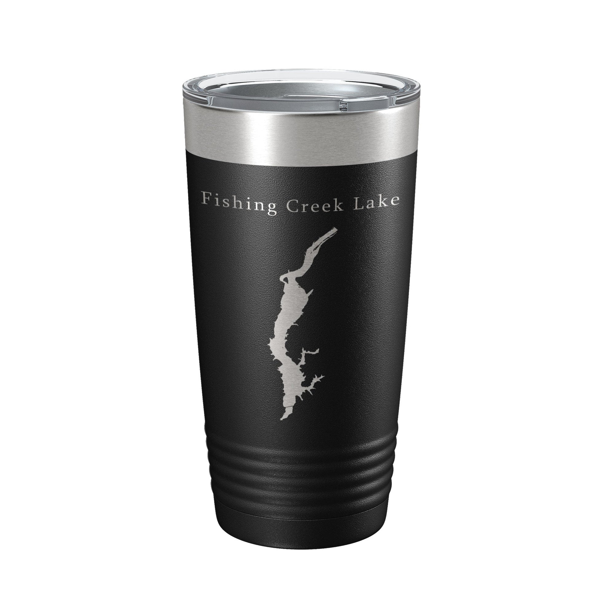 Fishing Creek Lake Map Tumbler Travel Mug Insulated Laser Engraved Coffee Cup South Carolina 20 oz-0