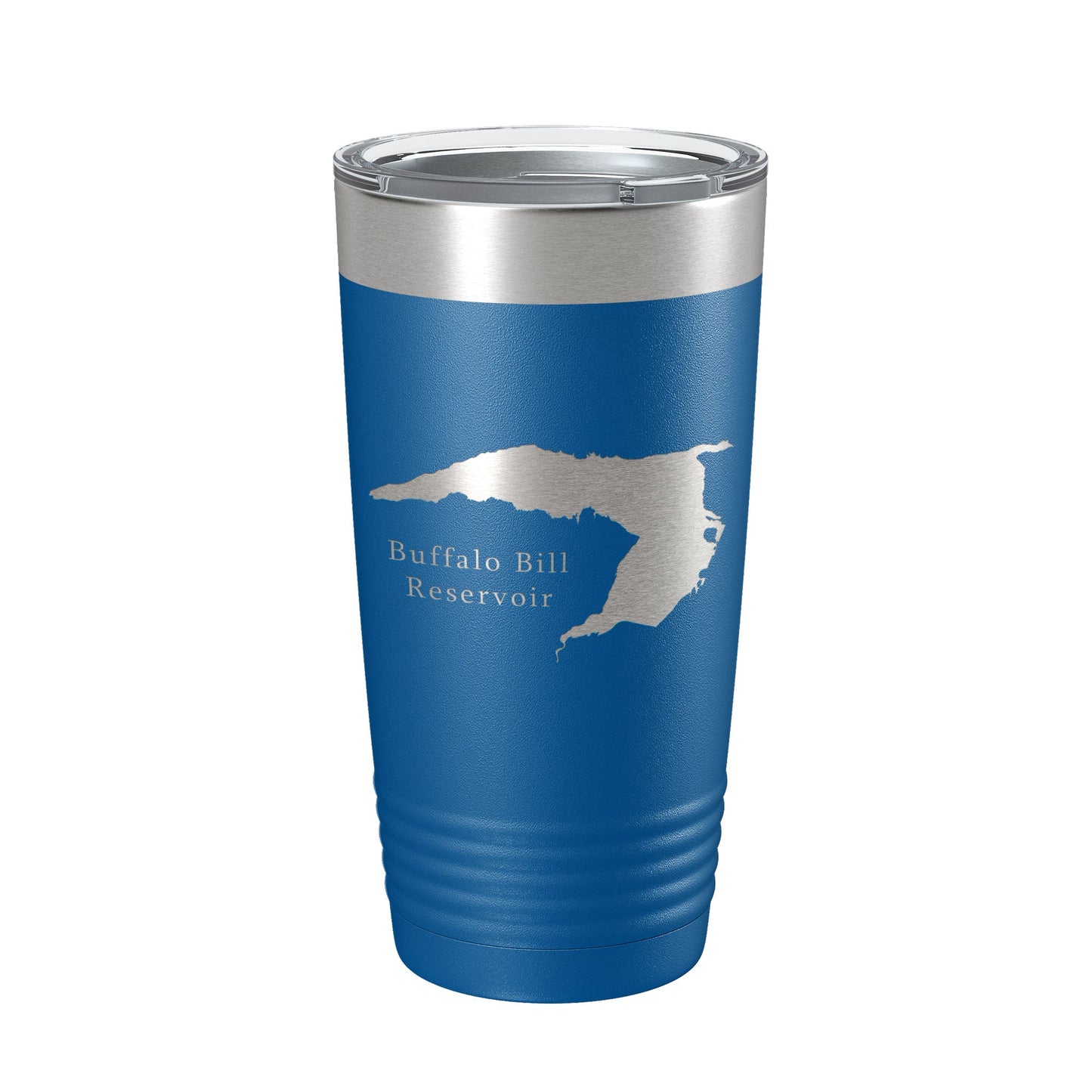 Buffalo Bill Reservoir Tumbler Lake Map Travel Mug Insulated Laser Engraved Coffee Cup Wyoming 20 oz-6