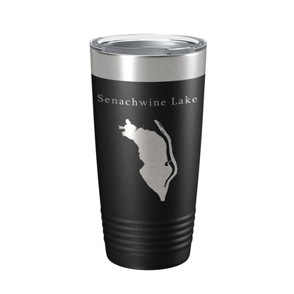Senachwine Lake Map Tumbler Travel Mug Insulated Laser Engraved Coffee Cup Goose Swan Sawmill Lakes Illinois River 20 oz-0