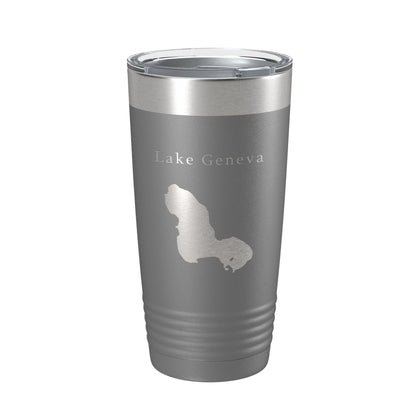 Lake Geneva Map Tumbler Travel Mug Insulated Laser Engraved Coffee Cup Florida 20 oz-16