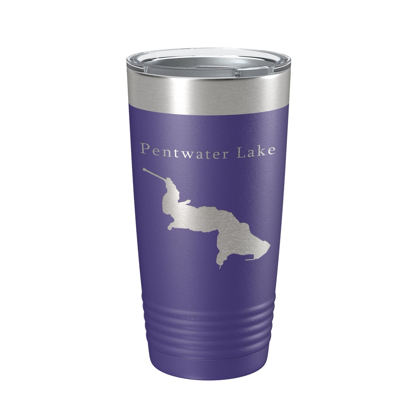 Pentwater Lake Map Tumbler Travel Mug Insulated Laser Engraved Coffee Cup Michigan 20 oz-15