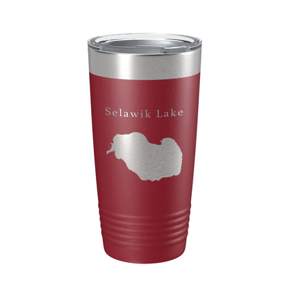 Selawik Lake Map Tumbler Travel Mug Insulated Laser Engraved Coffee Cup Alaska 20 oz-18