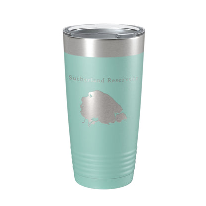 Sutherland Reservoir Tumbler Lake Map Travel Mug Insulated Laser Engraved Coffee Cup Nebraska 20 oz-12