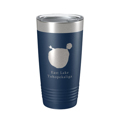 East Lake Tohopekaliga Map Tumbler Travel Mug Insulated Laser Engraved Coffee Cup Florida 20 oz-2