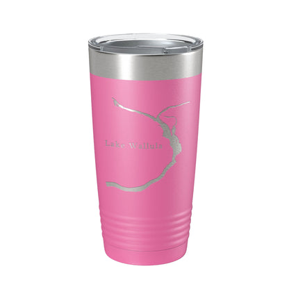 Lake Wallula Map Tumbler Travel Mug Insulated Laser Engraved Coffee Cup Washington 20 oz-11