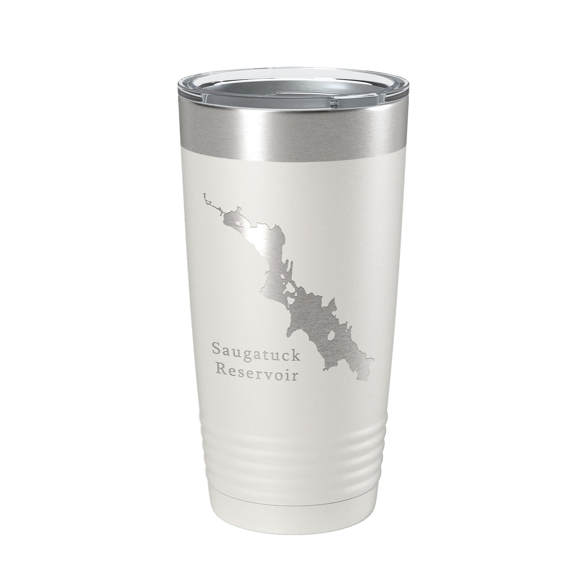 Saugatuck Reservoir Tumbler Lake Map Travel Mug Insulated Laser Engraved Coffee Cup Connecticut 20 oz-1