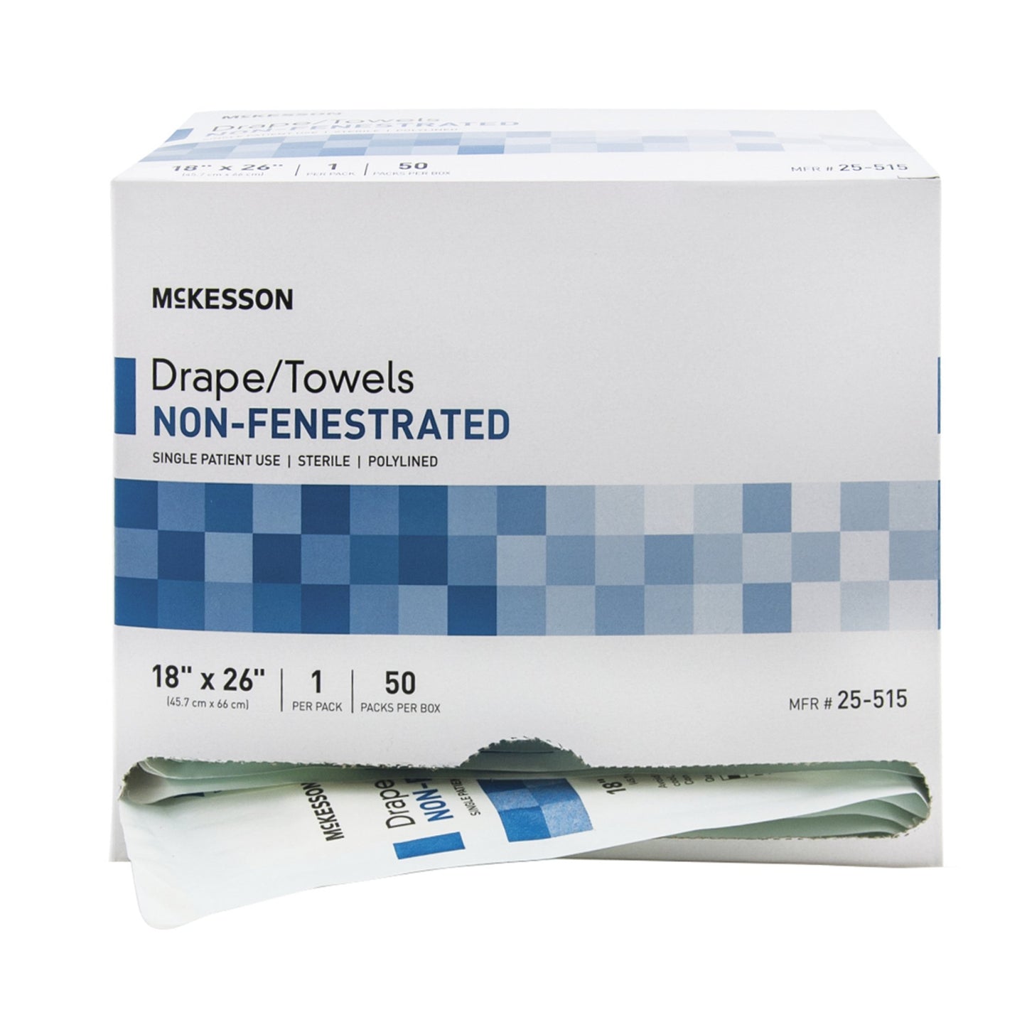 General Purpose Drape McKesson Poly Lined Towel Drape 18 W X 26 L Inch Sterile