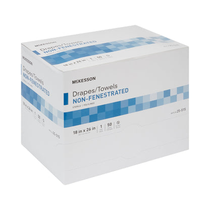 General Purpose Drape McKesson Poly Lined Towel Drape 18 W X 26 L Inch Sterile