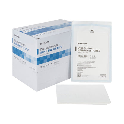 General Purpose Drape McKesson Poly Lined Towel Drape 18 W X 26 L Inch Sterile