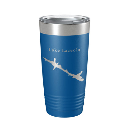 Lake Laceola Map Tumbler Travel Mug Insulated Laser Engraved Coffee Cup Blue Creek Georgia 20 oz-6