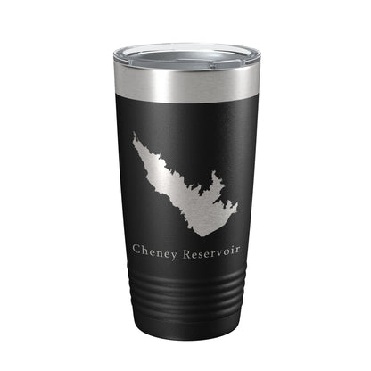 Cheney Reservoir Tumbler Lake Map Travel Mug Insulated Laser Engraved Coffee Cup Kansas 20 oz-5