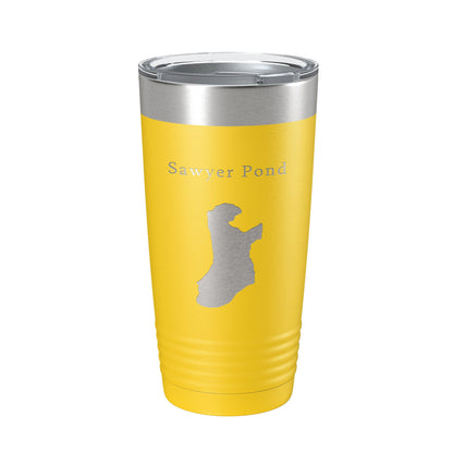 Sawyer Pond Tumbler Lake Map Travel Mug Insulated Laser Engraved Coffee Cup Maine 20 oz-19