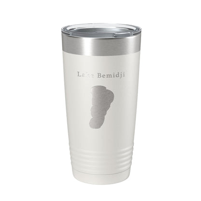 Lake Bemidji Map Tumbler Travel Mug Insulated Laser Engraved Coffee Cup Minnesota 20 oz-1