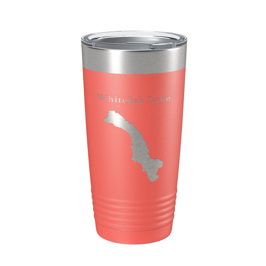 Whitefish Lake Map Tumbler Travel Mug Insulated Laser Engraved Coffee Cup Montana 20 oz-20