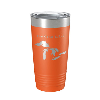 The Great Lakes Map Tumbler Travel Mug Insulated Laser Engraved Coffee Cup Superior Michigan Huron Erie Ontario 20 oz-17