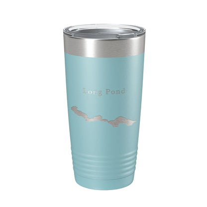 Long Pond Tumbler Lake Map Travel Mug Insulated Laser Engraved Coffee Cup Maine 20 oz-13
