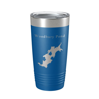 Woodbury Pond Tumbler Lake Map Travel Mug Insulated Laser Engraved Coffee Cup Maine 20 oz-6