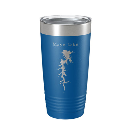 Mayo Lake Map Tumbler Travel Mug Insulated Laser Engraved Coffee Cup North Carolina 20 oz-6