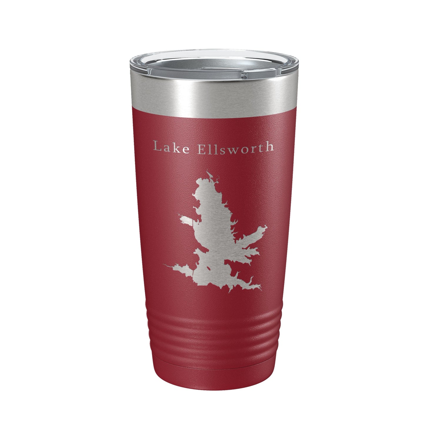 Lake Ellsworth Map Tumbler Travel Mug Insulated Laser Engraved Coffee Cup Oklahoma 20 oz-18