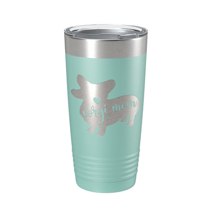 Corgi Mom Tumbler Dog Travel Mug Gift Insulated Laser Engraved Coffee Cup 20 oz-12