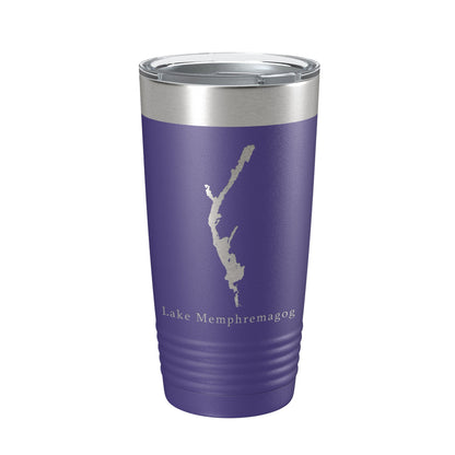 Lake Memphremagog Map Tumbler Travel Mug Insulated Laser Engraved Coffee Cup Vermont Quebec 20 oz-15