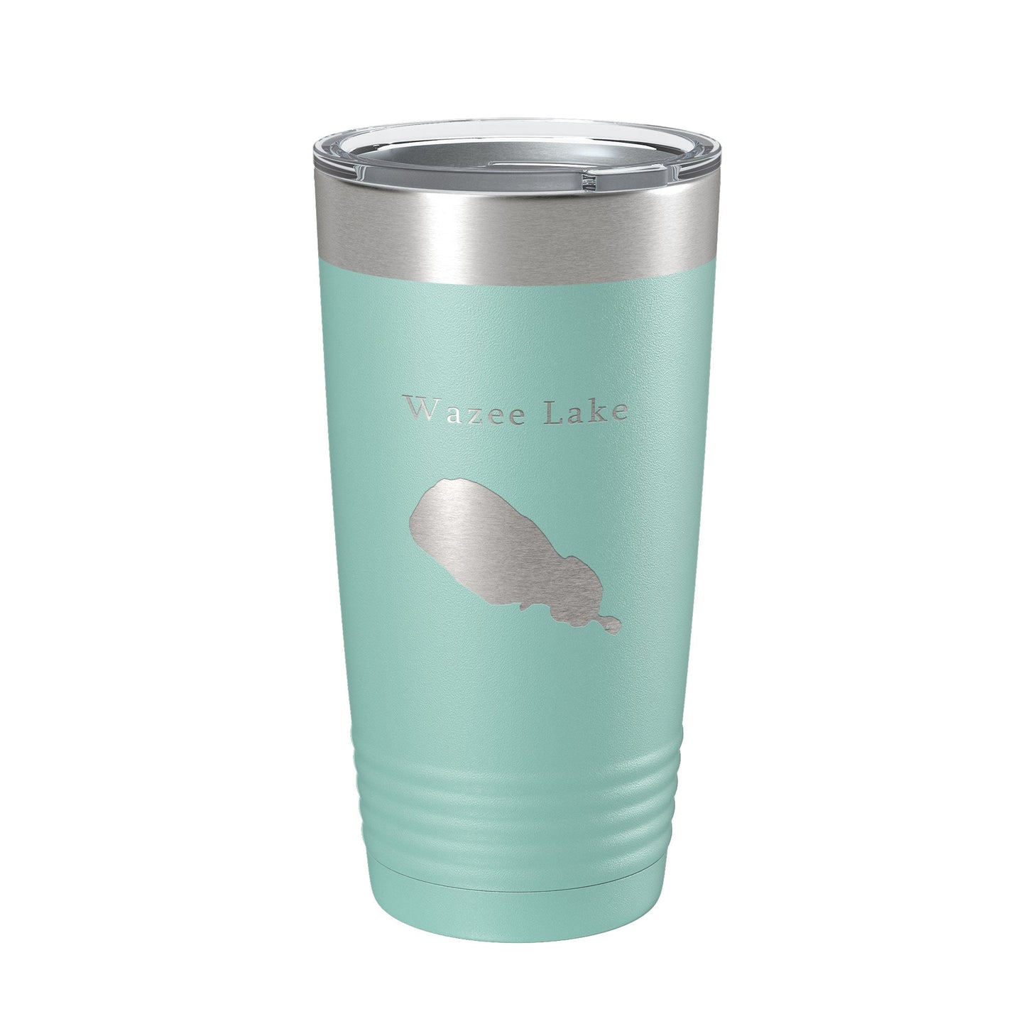 Wazee Lake Map Tumbler Travel Mug Insulated Laser Engraved Coffee Cup Wisconsin 20 oz-12