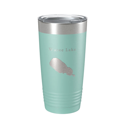 Wazee Lake Map Tumbler Travel Mug Insulated Laser Engraved Coffee Cup Wisconsin 20 oz-12