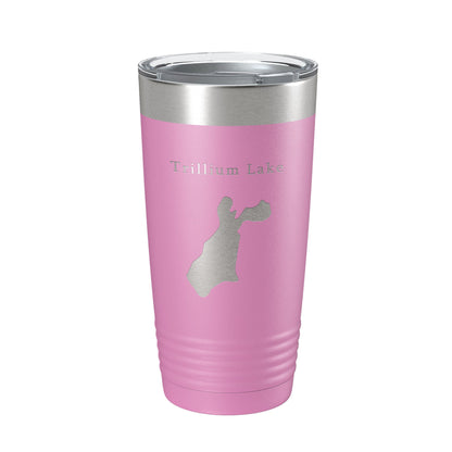 Trillium Lake Map Tumbler Travel Mug Insulated Laser Engraved Coffee Cup Oregon 20 oz-14