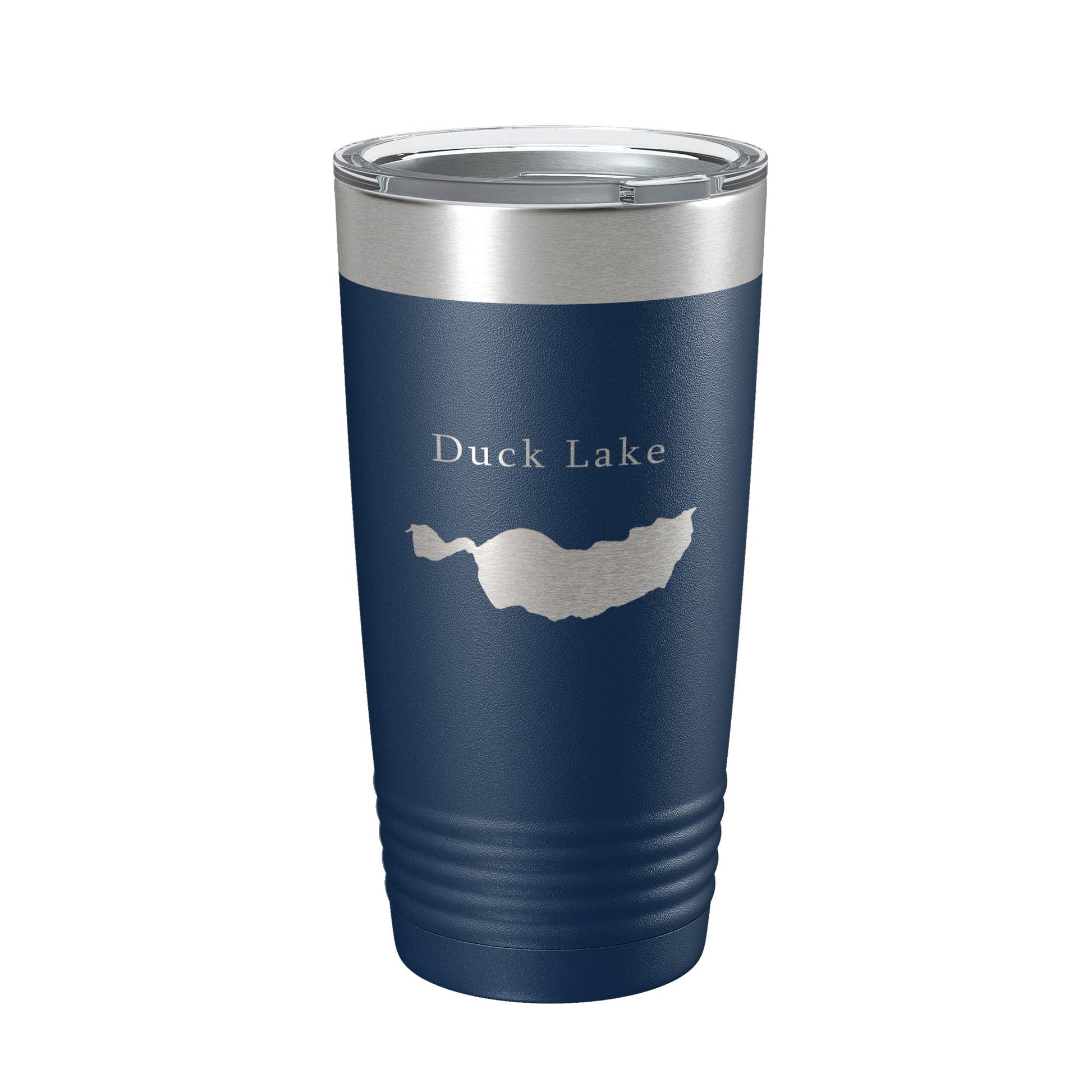 Duck Lake Map Tumbler Travel Mug Insulated Laser Engraved Coffee Cup Muskegon County Michigan 20 oz-2