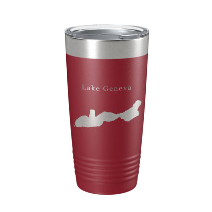Lake Geneva Map Tumbler Travel Mug Insulated Laser Engraved Coffee Cup Wisconsin 20 oz-18