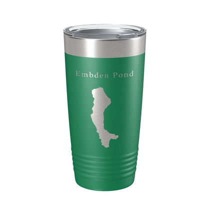 Embden Pond Tumbler Lake Map Travel Mug Insulated Laser Engraved Coffee Cup Maine 20 oz-9