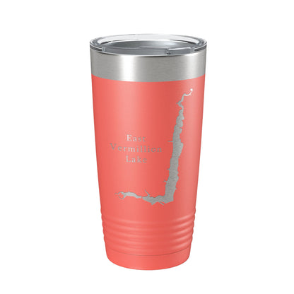 East Vermillion Lake Map Tumbler Travel Mug Insulated Laser Engraved Coffee Cup South Dakota 20 oz-20