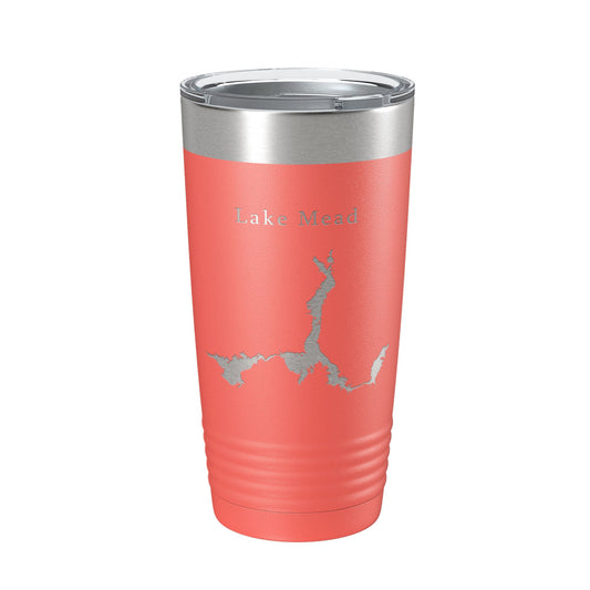 Lake Mead Map Tumbler Travel Mug Insulated Laser Engraved Coffee Cup Arizona Nevada 20 oz-20