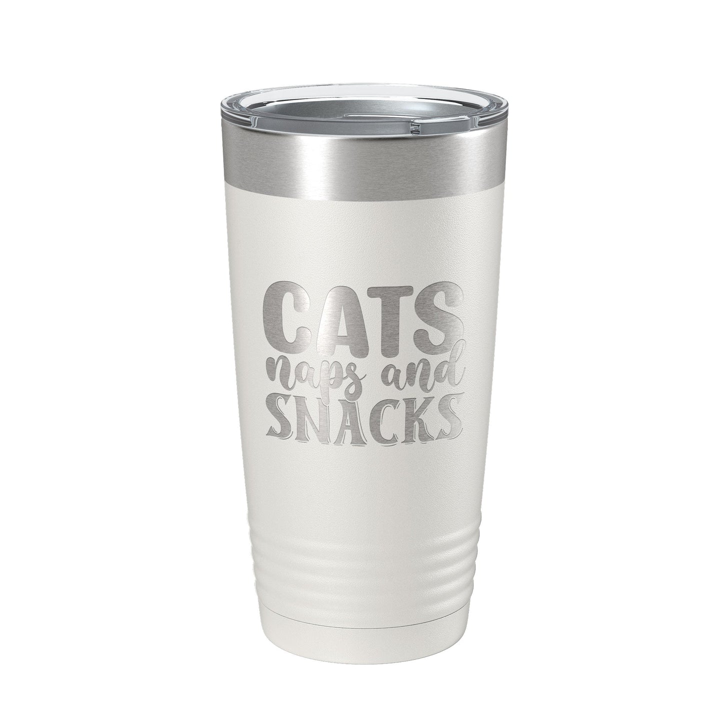 Cats Naps And Snacks Tumbler Travel Mug Funny Cat Lover Gift Insulated Laser Engraved Coffee Cup 20 oz-1