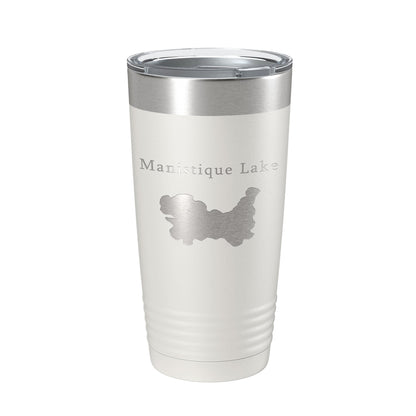 Manistique Lake Map Tumbler Travel Mug Insulated Laser Engraved Coffee Cup Michigan 20 oz-7