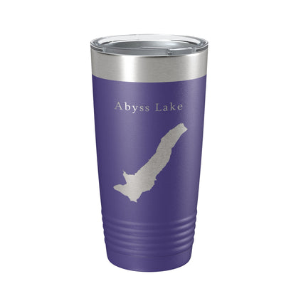 Abyss Lake Map Tumbler Travel Mug Insulated Laser Engraved Coffee Cup Alaska 20 oz-15