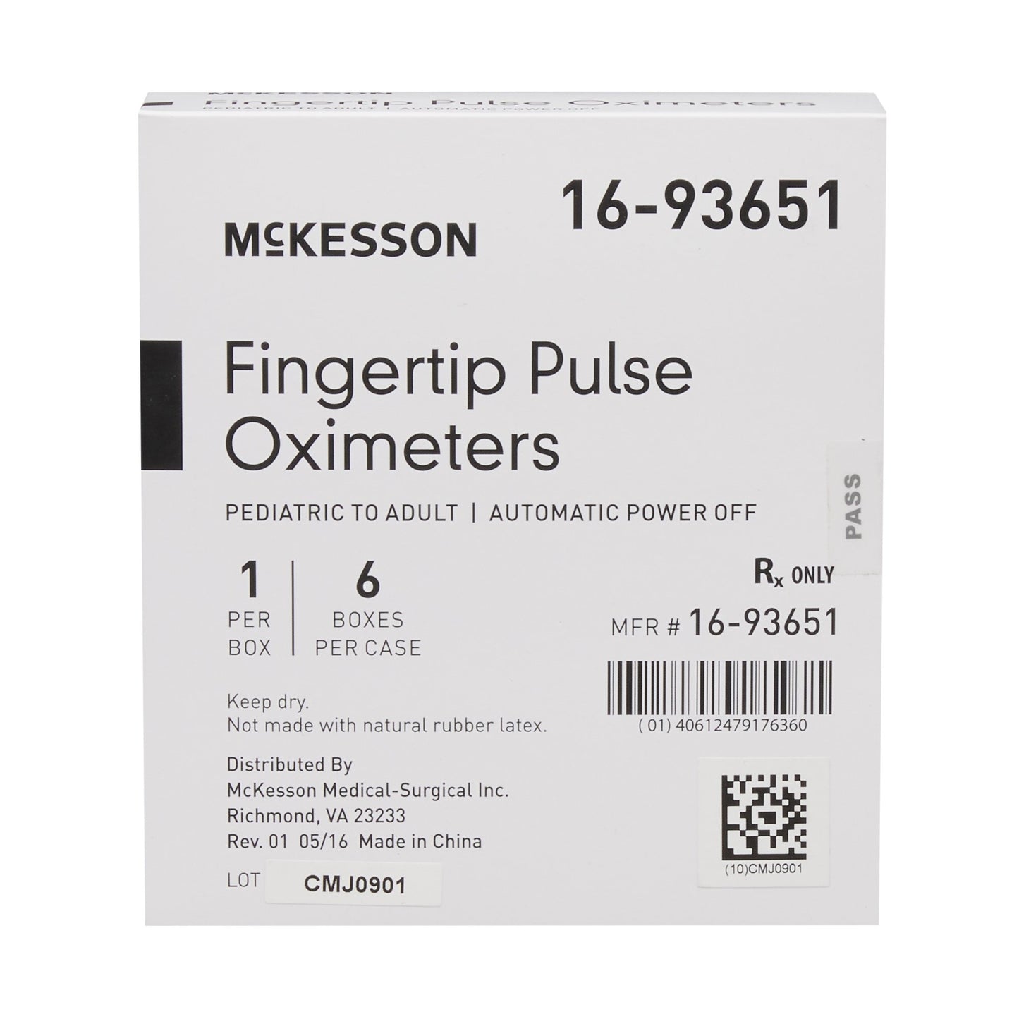 Fingertip Pulse Oximeter McKesson Adult