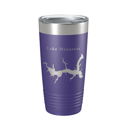 Lake Manassas Map Tumbler Travel Mug Insulated Laser Engraved Coffee Cup Virginia 20 oz-15