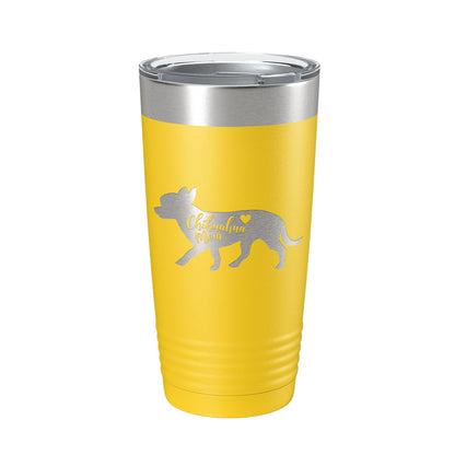 Chihuahua Mom Tumbler Dog Travel Mug Gift Insulated Laser Engraved Coffee Cup 20 oz-19