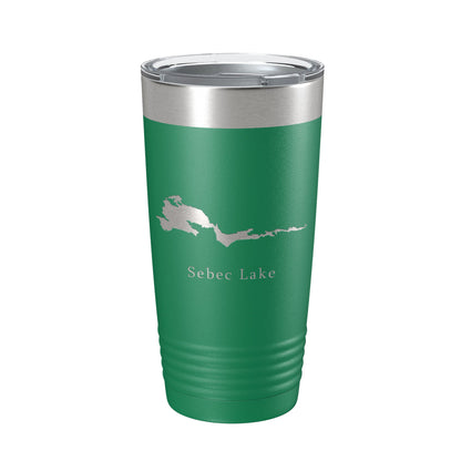 Sebec Lake Map Tumbler Travel Mug Insulated Laser Engraved Coffee Cup Maine 20 oz-9