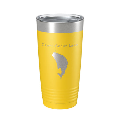 Creve Coeur Lake Map Tumbler Travel Mug Insulated Laser Engraved Coffee Cup St. Louis, Missouri 20 oz-4