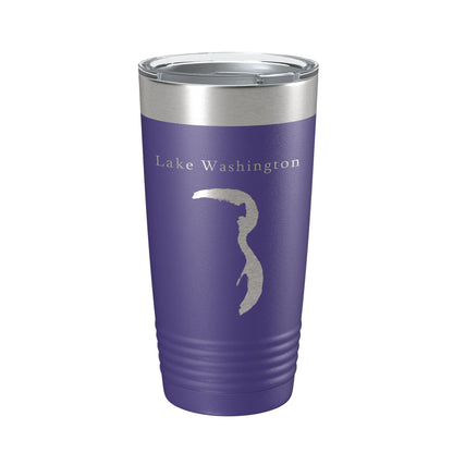 Lake Washington Map Tumbler Travel Mug Insulated Laser Engraved Coffee Cup Mississippi 20 oz-15